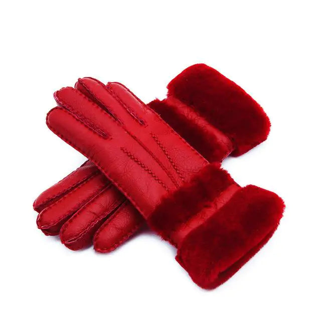 Long Leather Gloves for Women - Warm and Windproof
