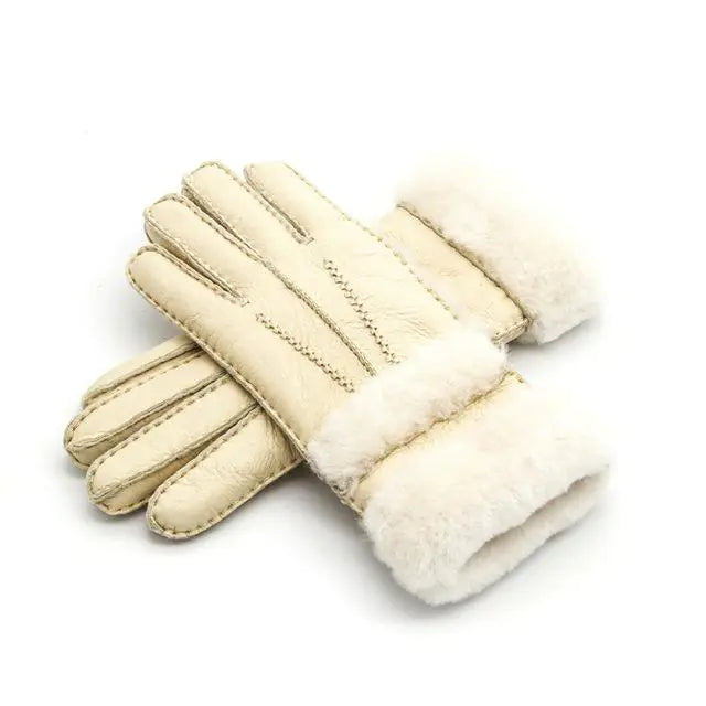 Long Leather Gloves for Women - Warm and Windproof
