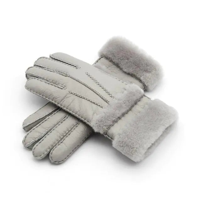 Long Leather Gloves for Women - Warm and Windproof