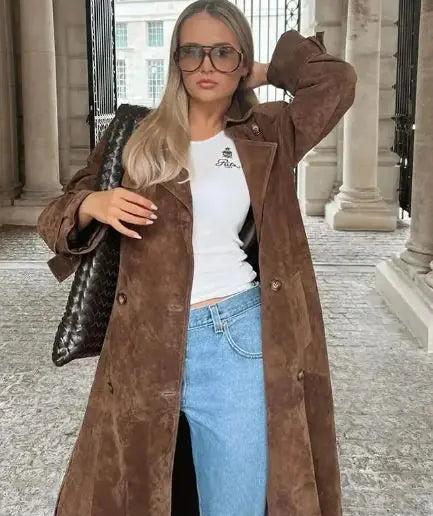 Belted Double-Breasted Trench